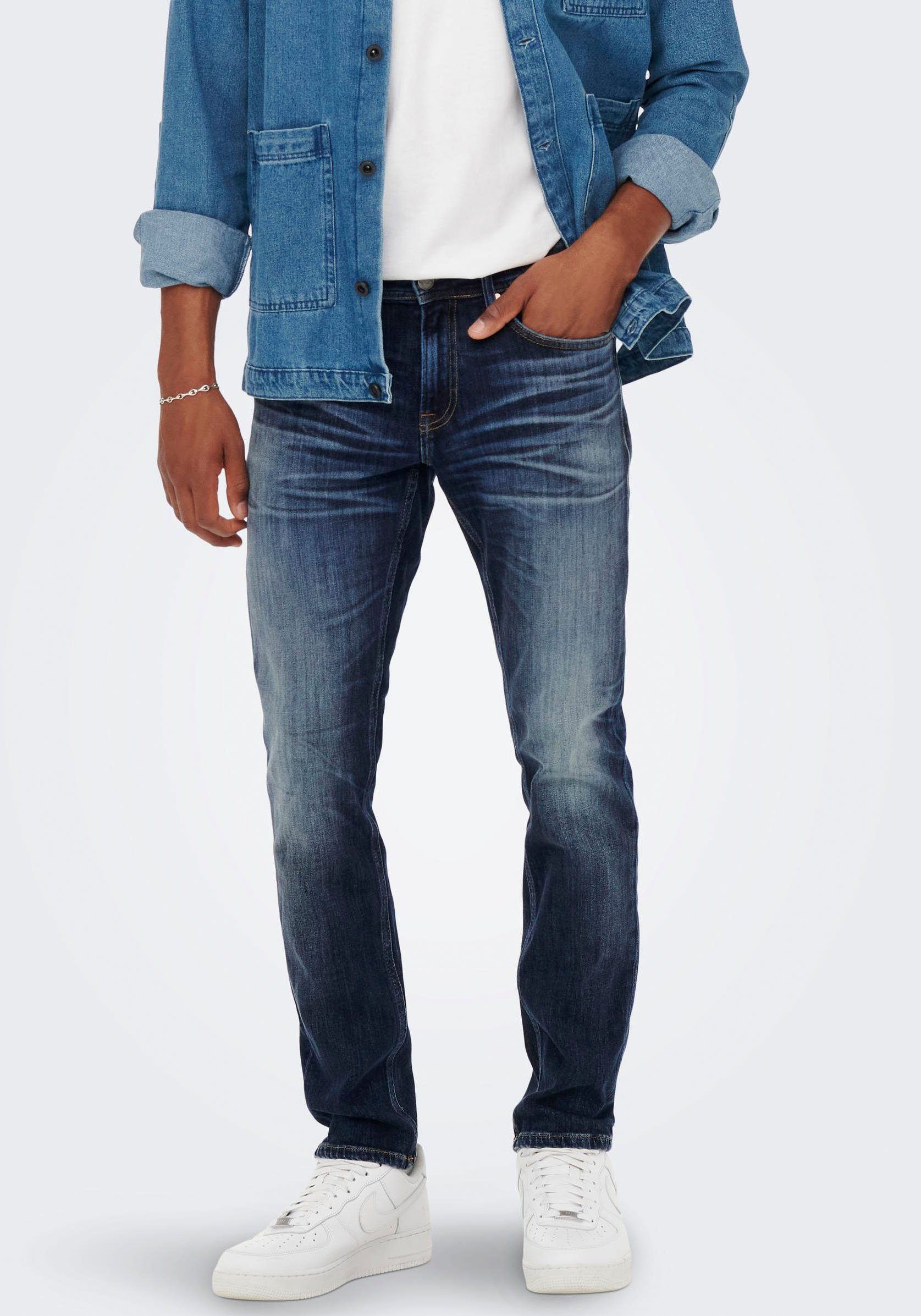 ONLY & SONS Straight-Jeans ONSWEFT REG. MBD 5094 TAI DNM NOOS Baumwollmischung, straight fit