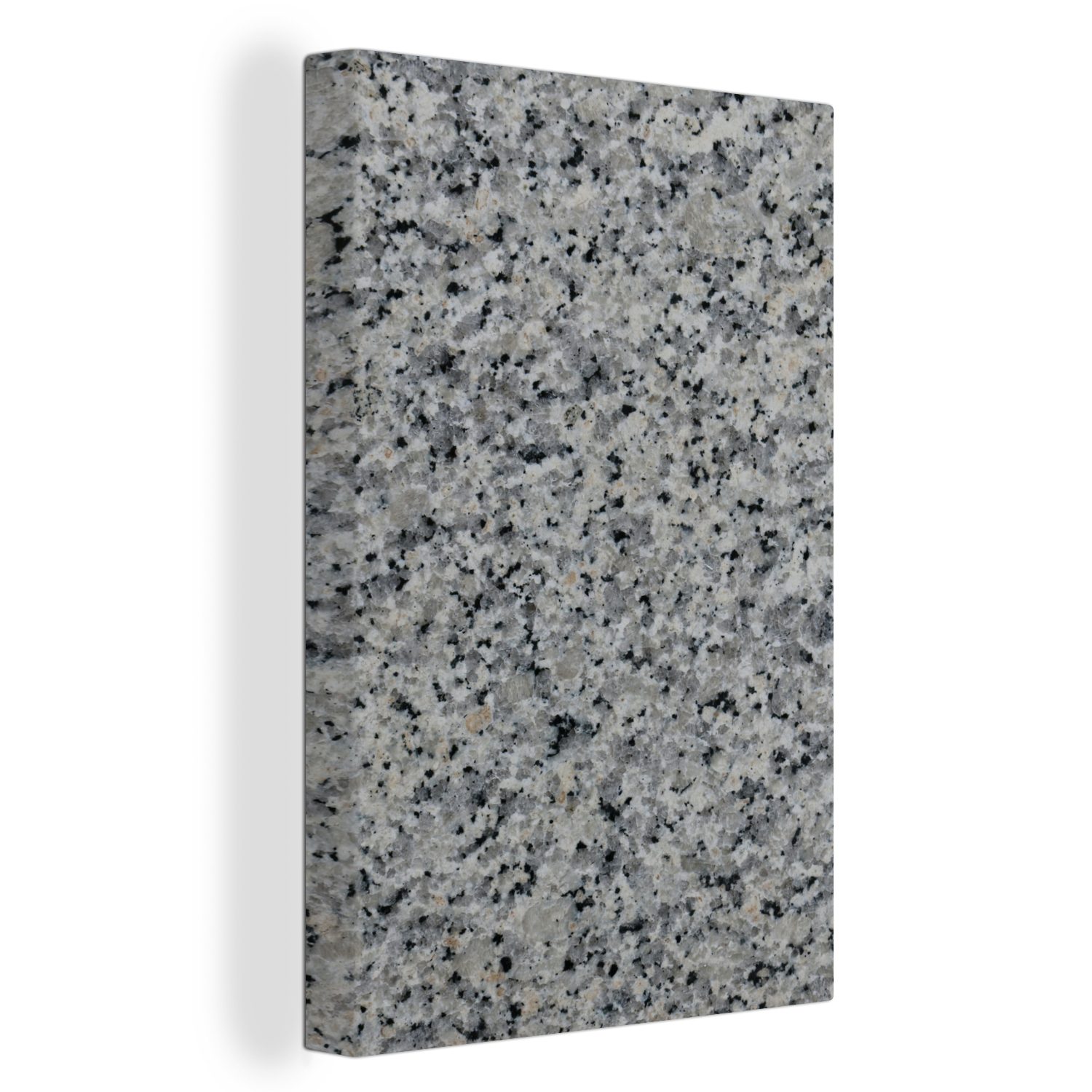 OneMillionCanvasses® Leinwandbild Granit - Stein - Grau, (1 St), Leinwandbild fertig bespannt inkl. Zackenaufhänger, Gemälde, 20x30 cm