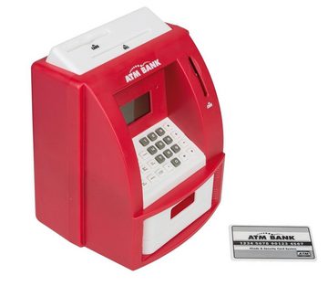 Idena Spardose 50021 - Geldautomat mit Sound, 21,8 x 16 x 14,5 cm, mit Alarmfunktion und Kalkulatorfunktion, Münzzähler, Sparschwein, Zählwerk, Sparbüchse, Blau