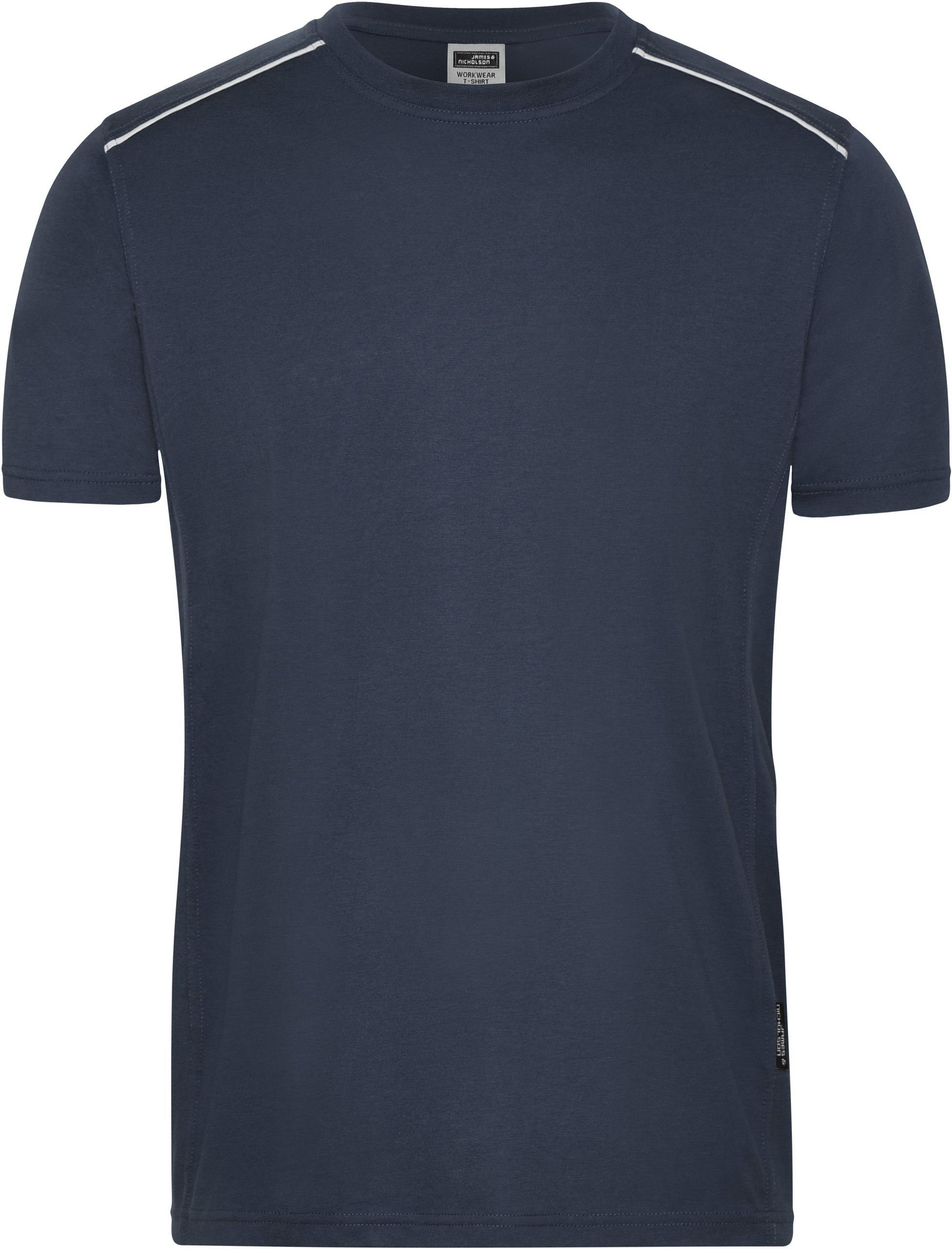 James & Nicholson T-Shirt Arbeits Workwear T-Shirt -Solid- FaS50890 Bio Baumwolle Navy