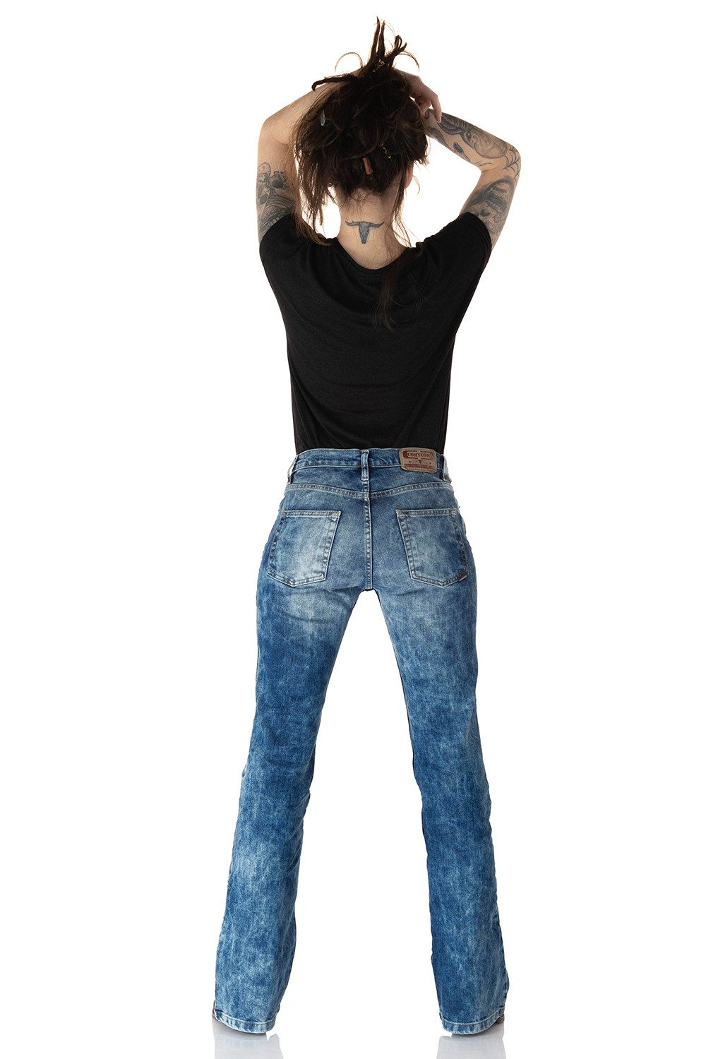 Comycom Bootcut-Jeans Damen STAR CUT RANDOM