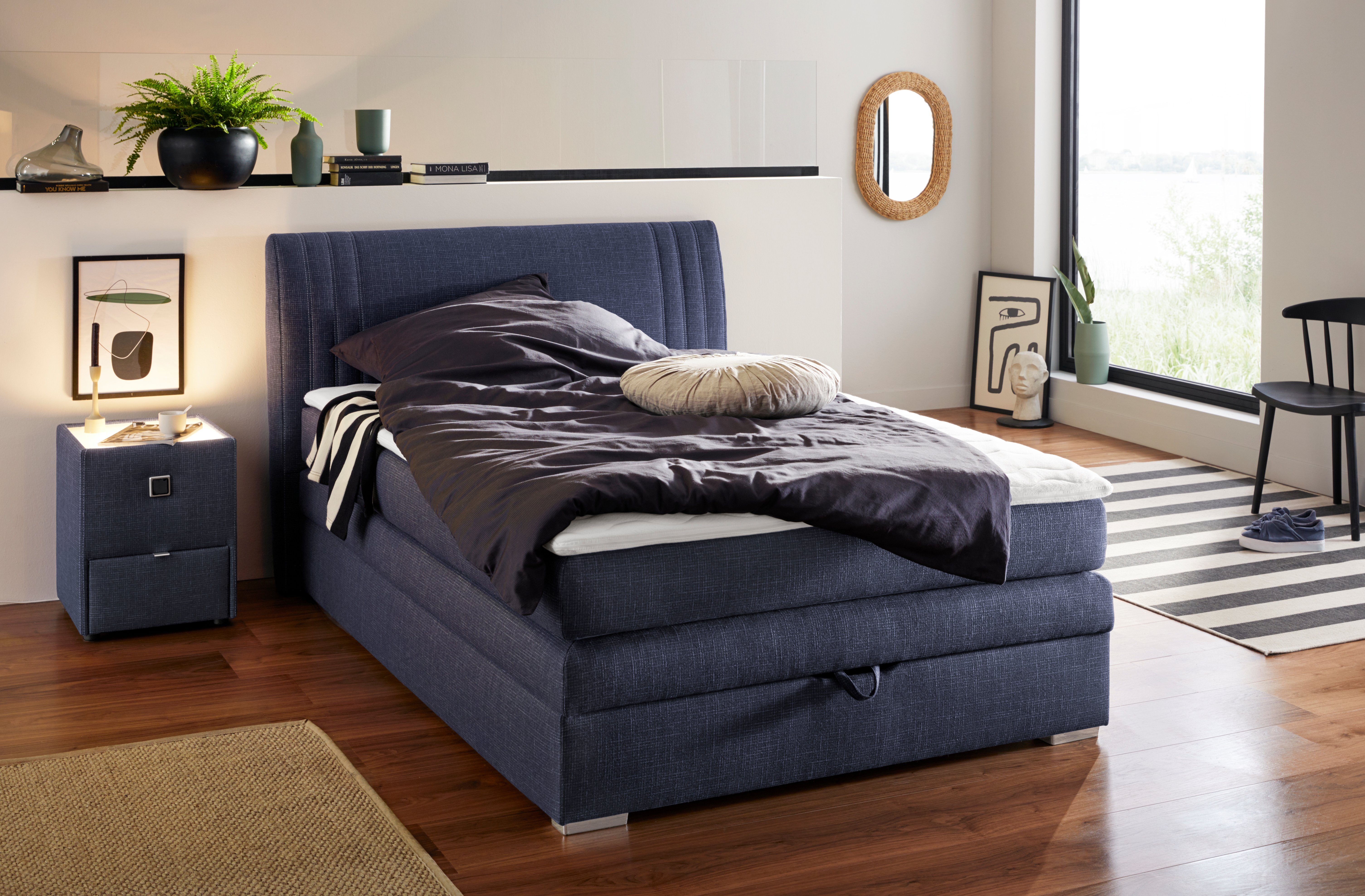 Jockenhöfer Gruppe Boxspringbett "Amira", mit Bettkasten und Topper, erhältlich in den Breiten 120,140 & 180cm