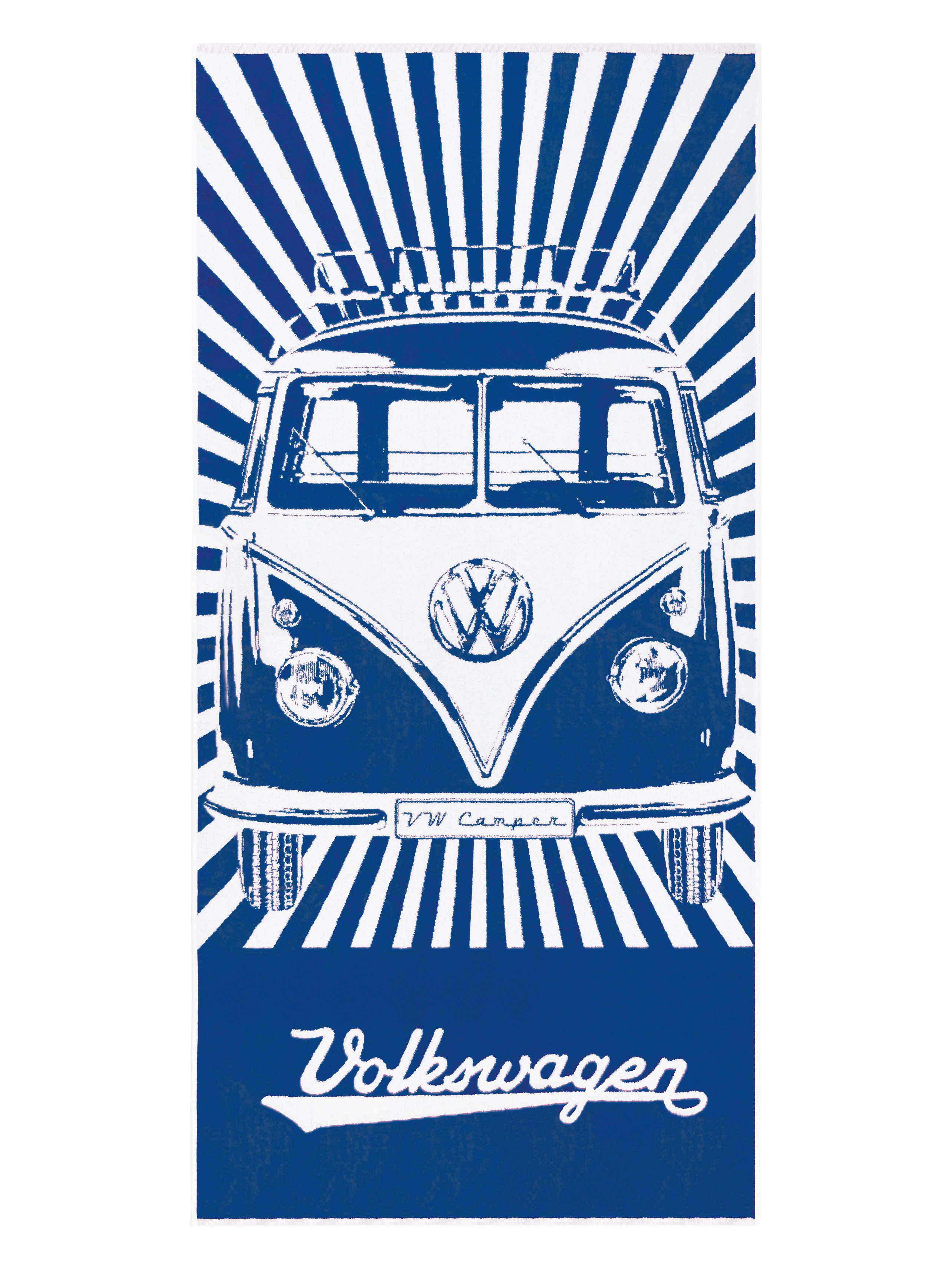 VW Collection by BRISA Handtuch Volkswagen Handtuch im VW T1 Bulli Bus Design, gewebt (1-St), Jacquard-Qualität