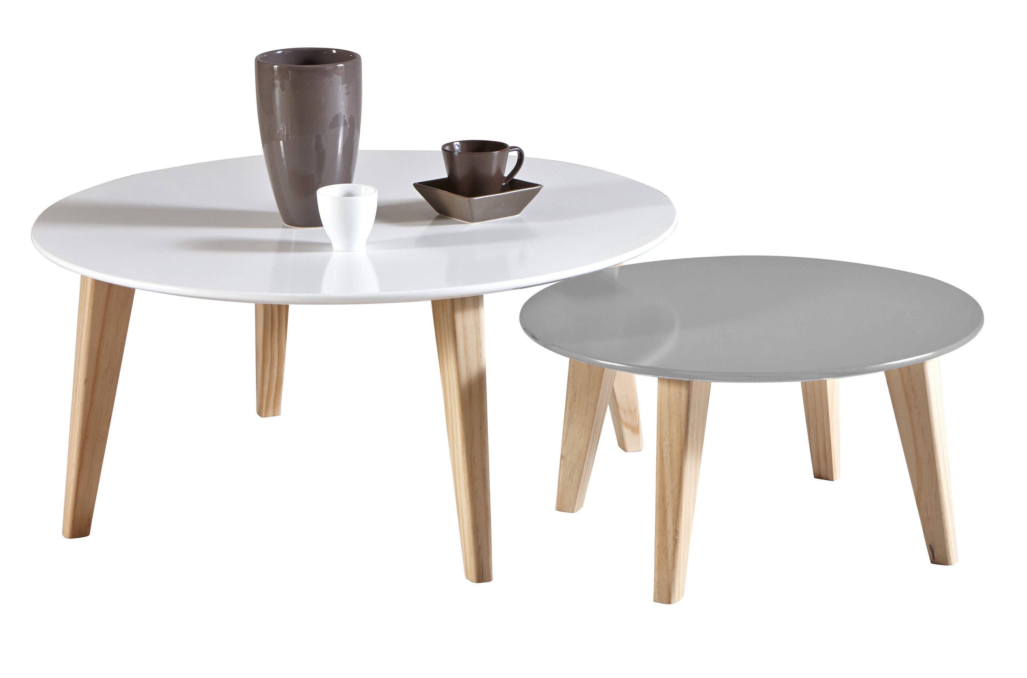 habeig Beistelltisch 2er-Set Tischset Wohnzimmertisch Kaffeetisch günstig online kaufen