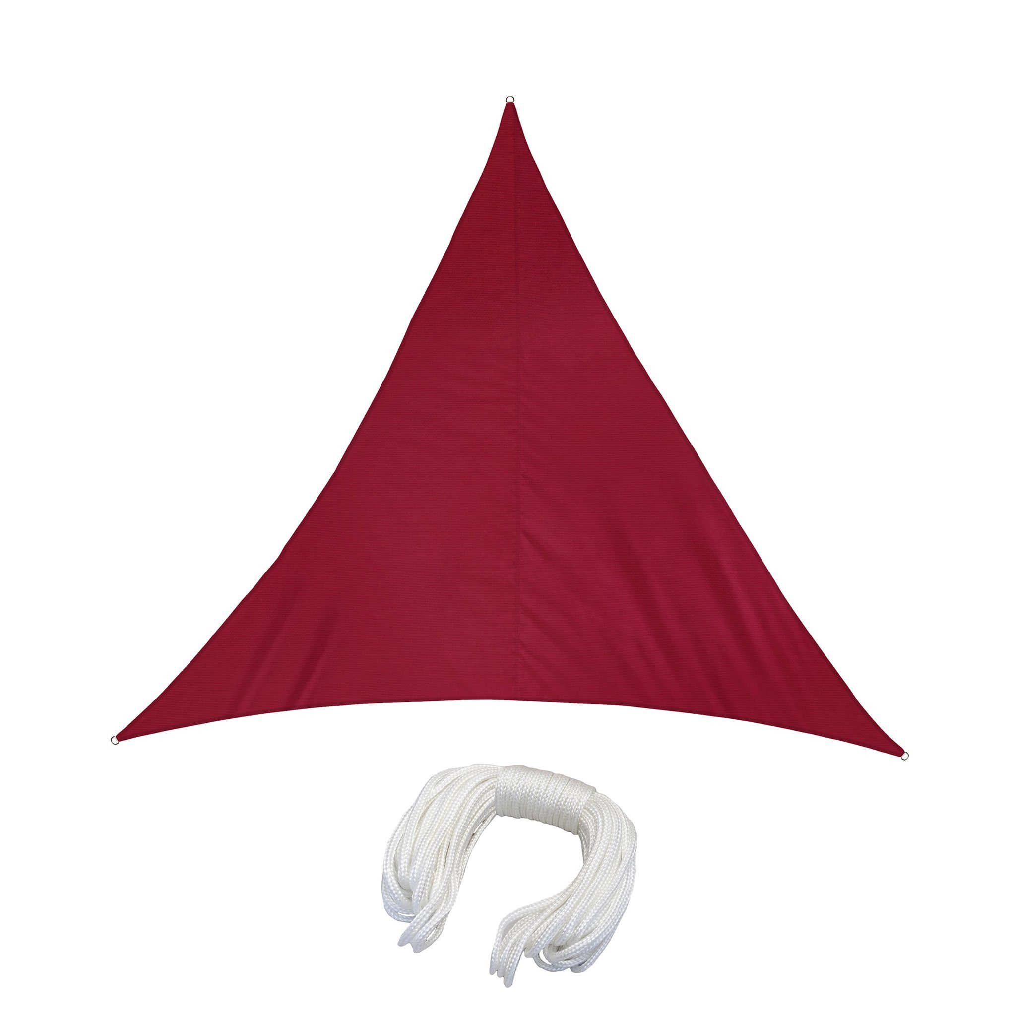 jarolift Sonnensegel Sonnensegel 3x3x3m dreieckig weinrot UV-Schutz wasserabweisend, (1-tlg), Dreieckiges Sonnensegel mit UV-Schutz und stabiler Verarbeitung