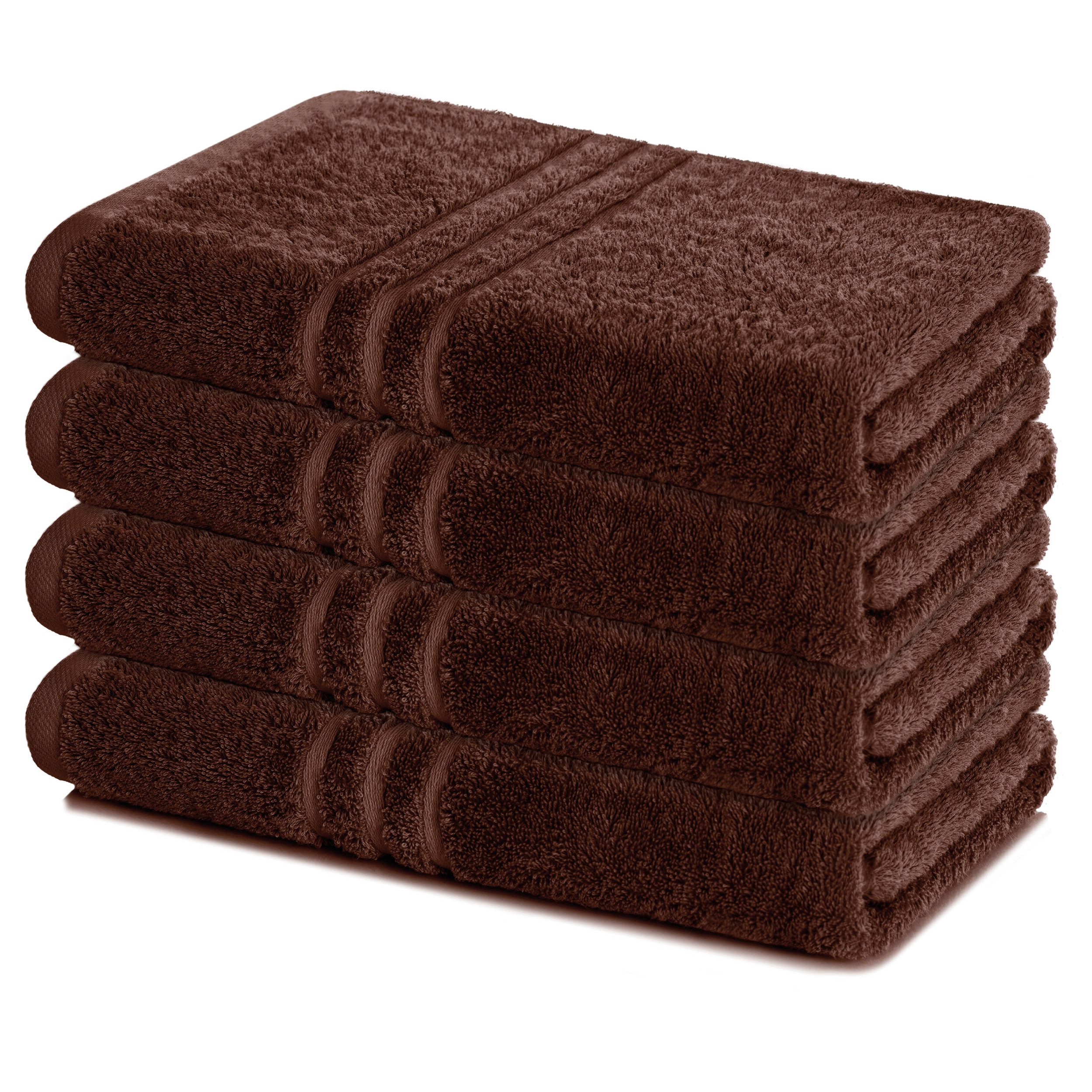 Lavea Duschtücher 4er Set Duschtuch 70 x 140 cm, Elena Frottee Handtücher, (Set, 4-St), Dusch-Handtuch, 500 g/m² Frottier, weich & saugstark, pflegeleicht