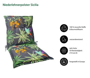 Dehner Polsterauflage Sicilia, Baumwolle/Polyester, ca 50 x 52 x 50 cm, bunt, Stuhlkissen wasserabweisend, Polster für Gartenstühle