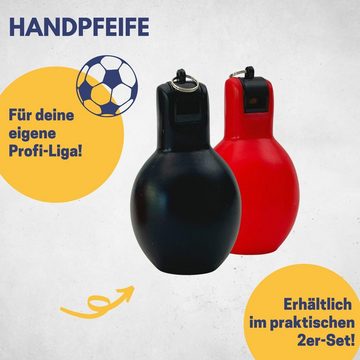 Best Sporting Handpfeife Handpfeife Set I hochwertige Schiedsrichterpfeife I schwarz + rot