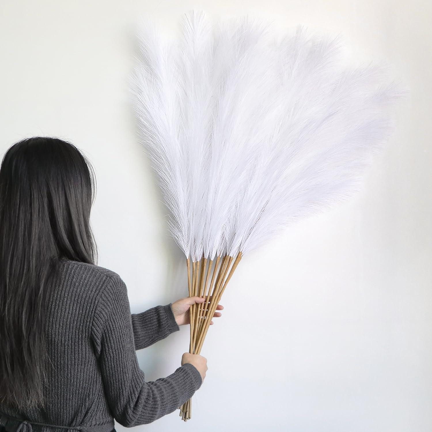 Trockenblume Pampasgras Künstlich 12er Set 115cm, LuxusKollektion, Höhe 1 cm