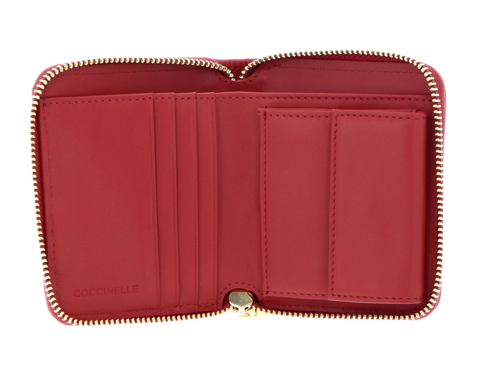 COCCINELLE Geldbörse Metallic Goodie, aus echtem Rindsleder