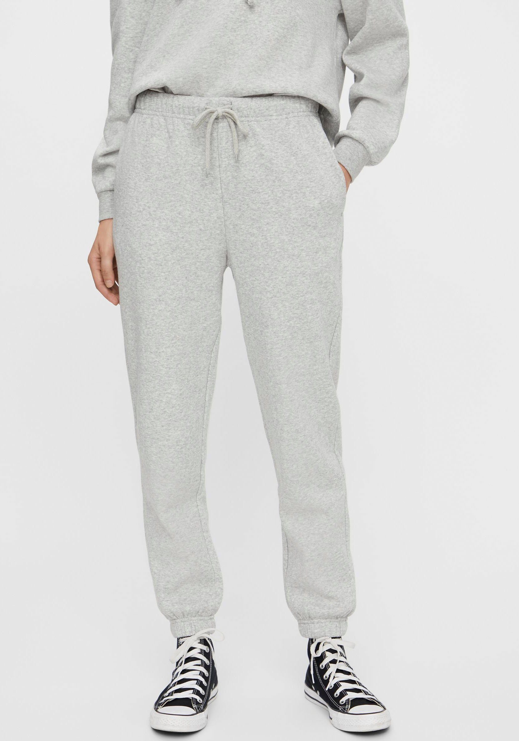 pieces Sweathose PCCHILLI HW SWEAT PANTS NOOS BC Light Grey Melange