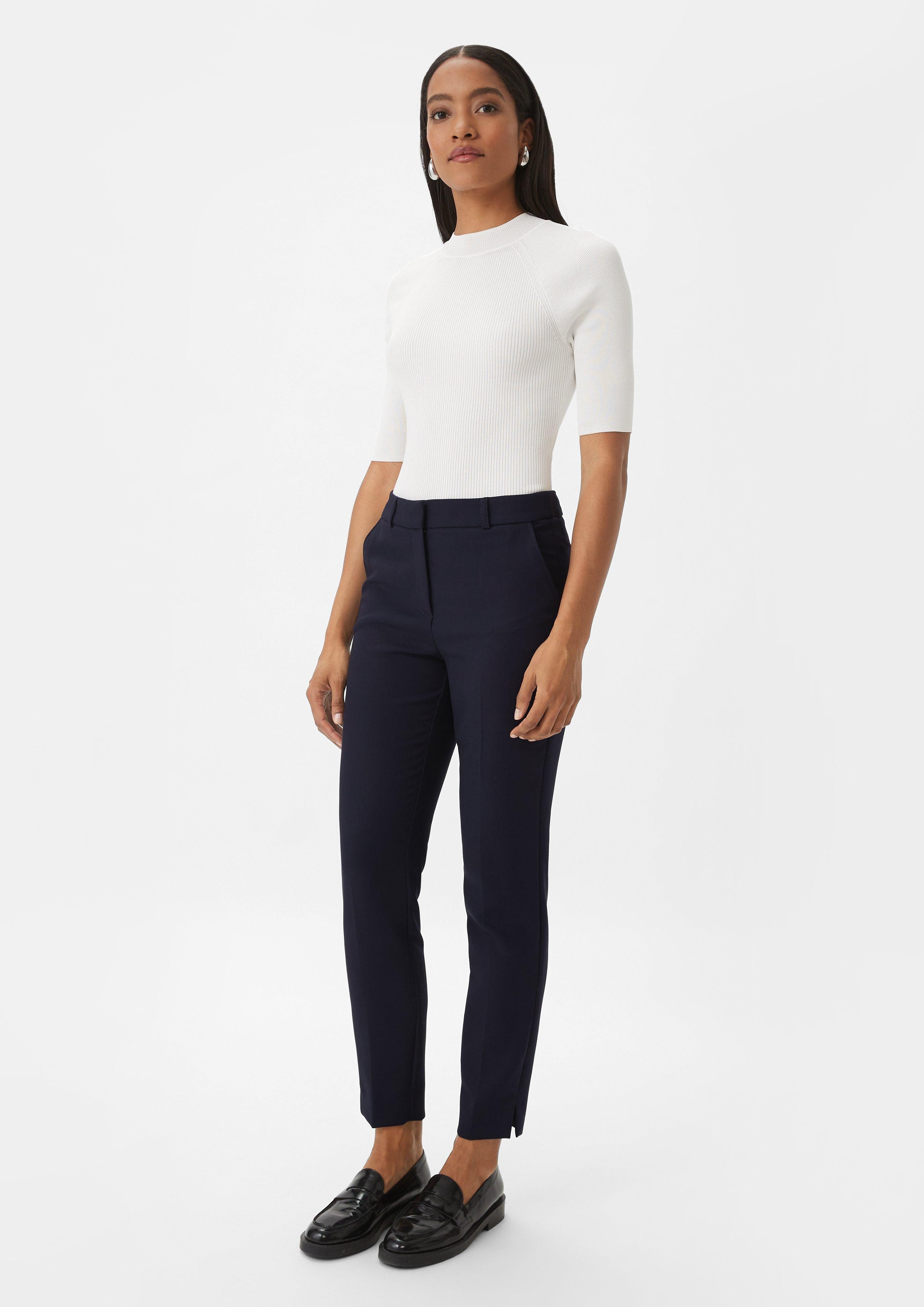 Comma 7/8-Hose Regular: Hose mit Bügelfalten günstig online kaufen