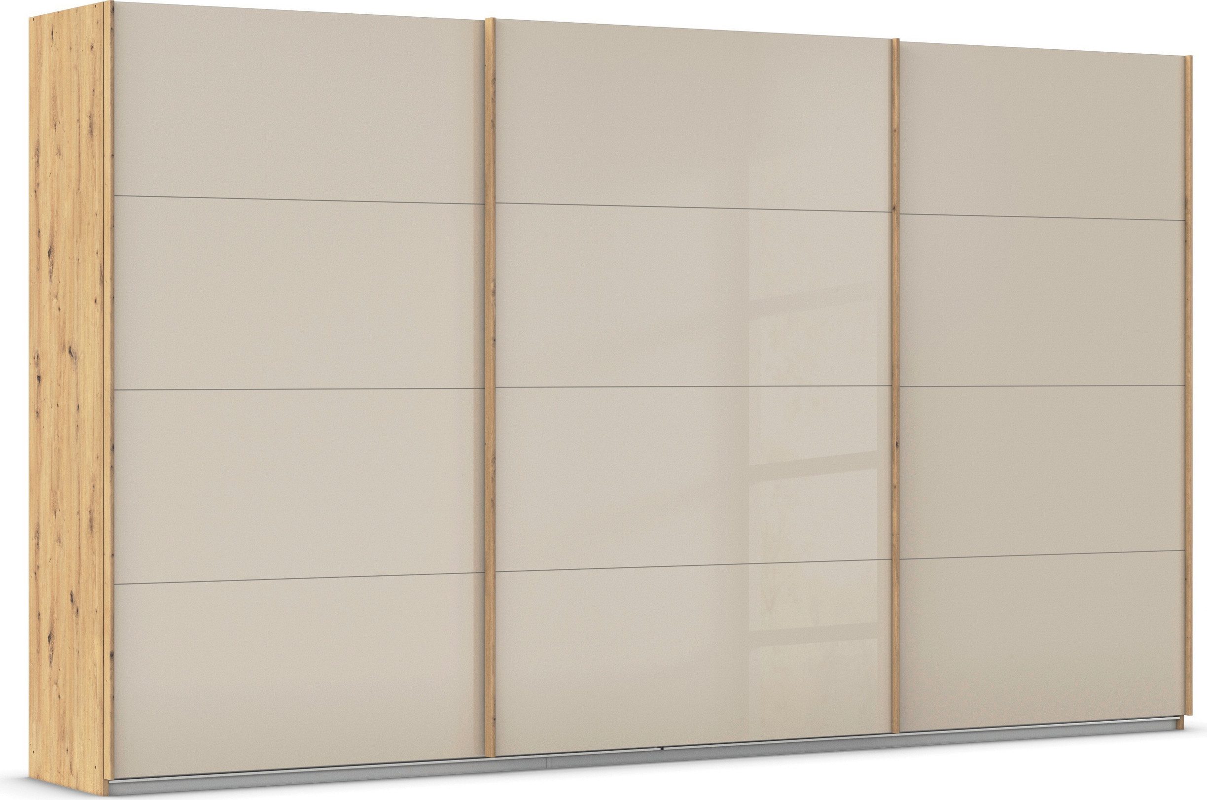 OTTO home Schwebetürenschrank Kleiderschrank Schrank Garderobe AGORDO mit Glasfront (Breiten 203/271/315/360 cm, Höhen 210/229 cm) durchdachte Innenausstattung, in 4 Breiten und 2 Höhen MADE IN GERMANY
