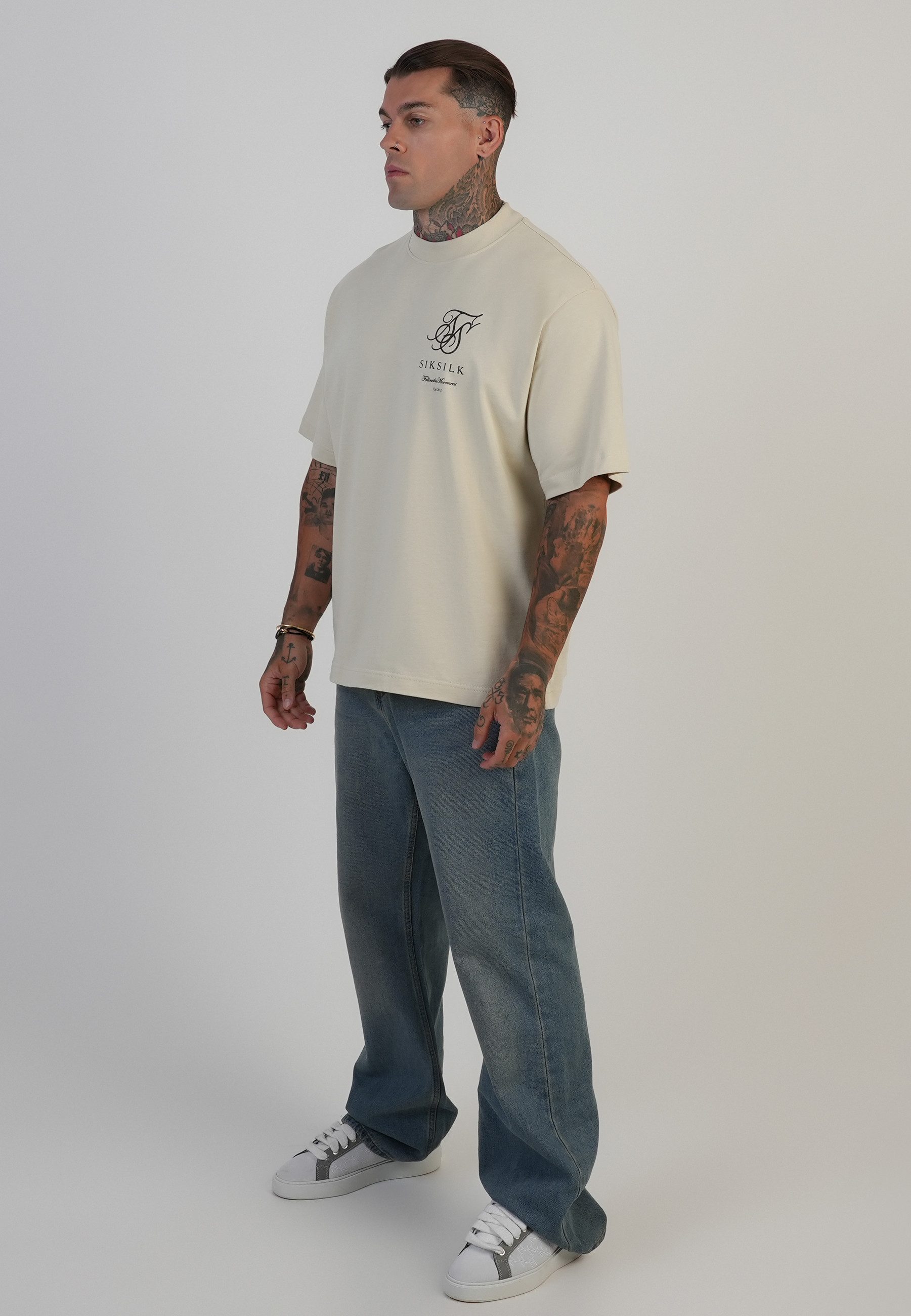 Siksilk T-Shirt SikSilk Herren T-Shirt mit Logo – Bild 4 von 5