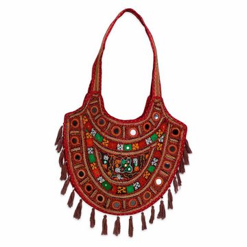 KUNST UND MAGIE Schultertasche Bunte Traditionell Bestickte Schultertasche Einkaufstasche BOHO UNIKAT