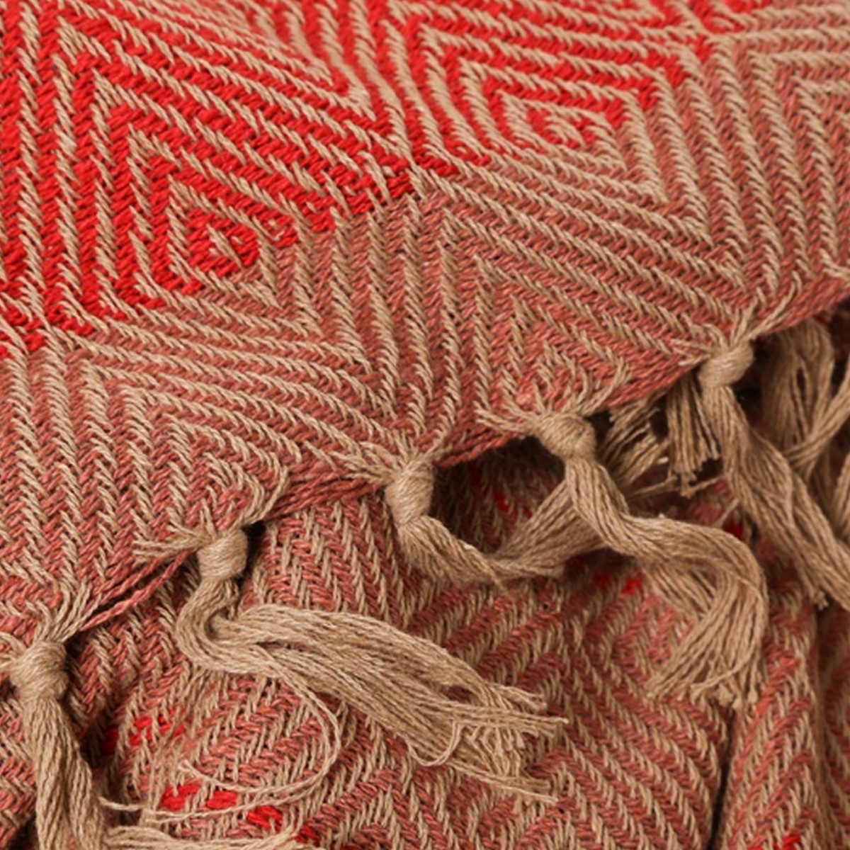 Wohndecke Decke Überwurf Streifen Design 100% Baumwolle 130x180 cm Skandinavisch, AU Maison, 100% recycelte Baumwolle