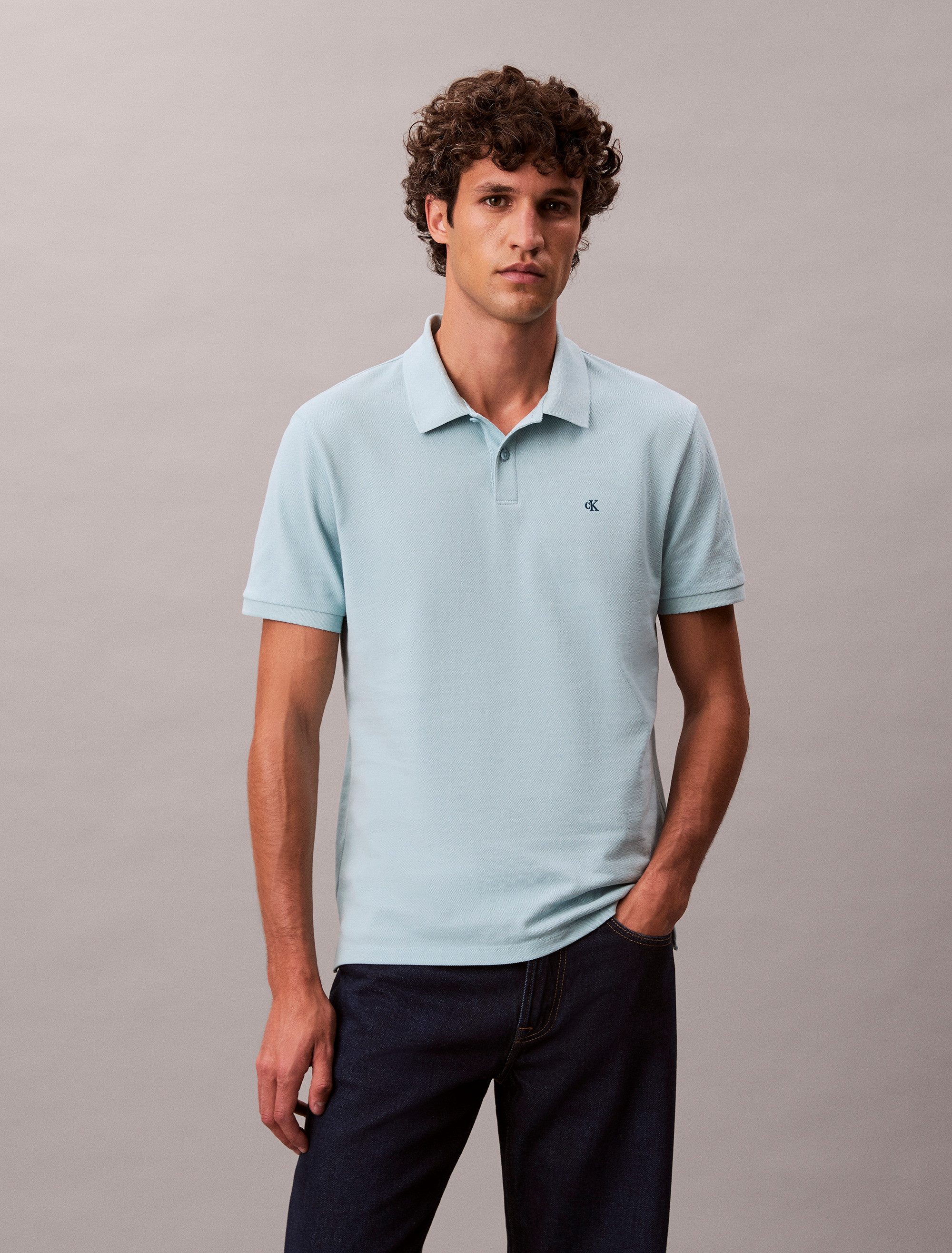 Calvin Klein Jeans Poloshirt SS CASUAL PIQUE CLASSIC POLO Mit Rundhalsaussc günstig online kaufen