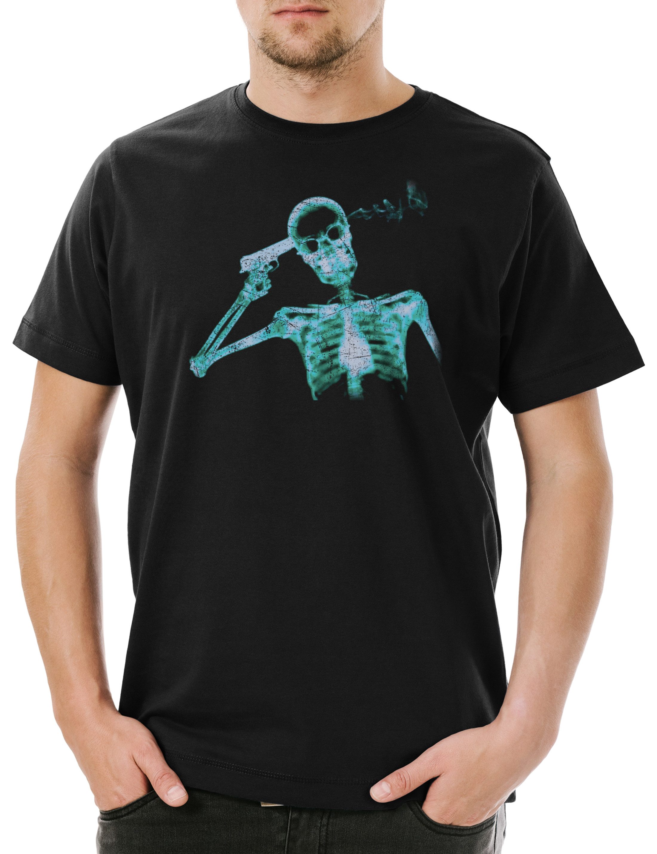 Print-Shirt Headshot Herren T-Shirt Ego Shooter Geek Games Gamer Gaming MMORPG RPG