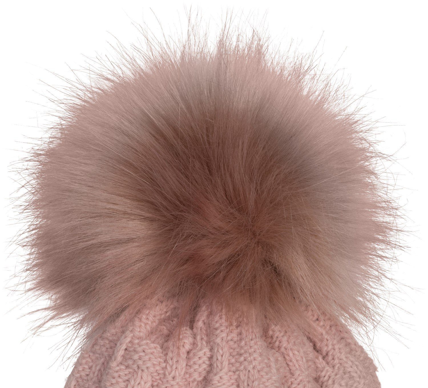 styleBREAKER Bommelmütze Strick Bommelmütze mit Flecht günstig online kaufen