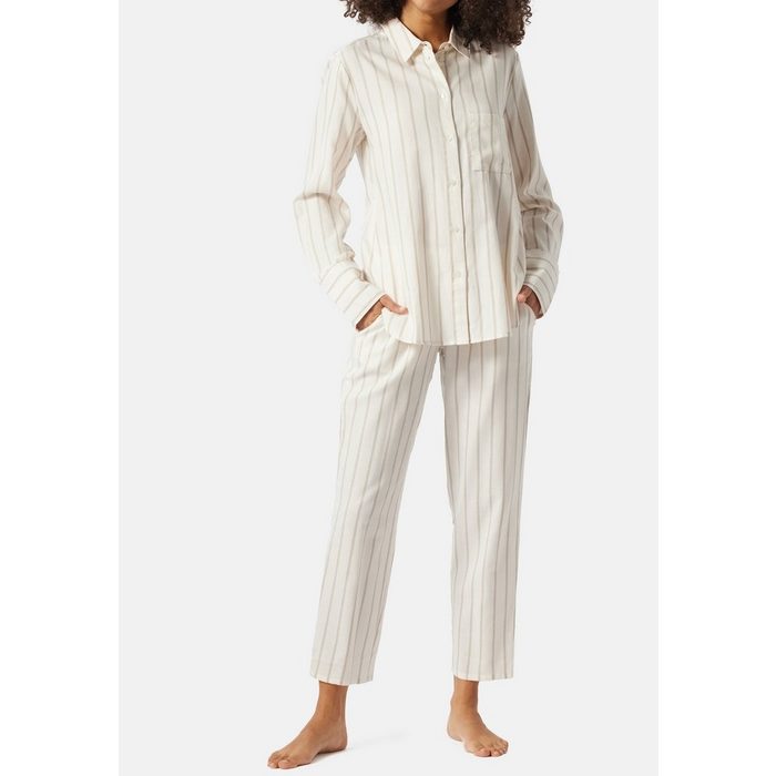 Schiesser Pyjama Selected Premium (Set 2 tlg) Pyjama 7/8 lang - Baumwolle -