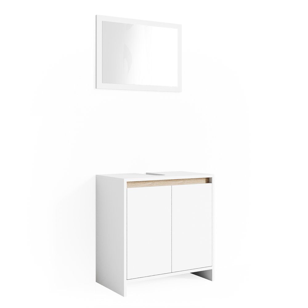 Vicco Badmöbel-Set Emma, Weiß/Sonoma, 2 Teile, günstig online kaufen
