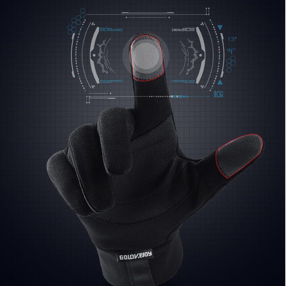 Cachito Fleecehandschuhe Fahrrad Handschuhe Warme Wasserdichte Touchscreen Valentinstags- und Geburtstagsgeschenk für Freunde und Familie – Bild 3 von 5