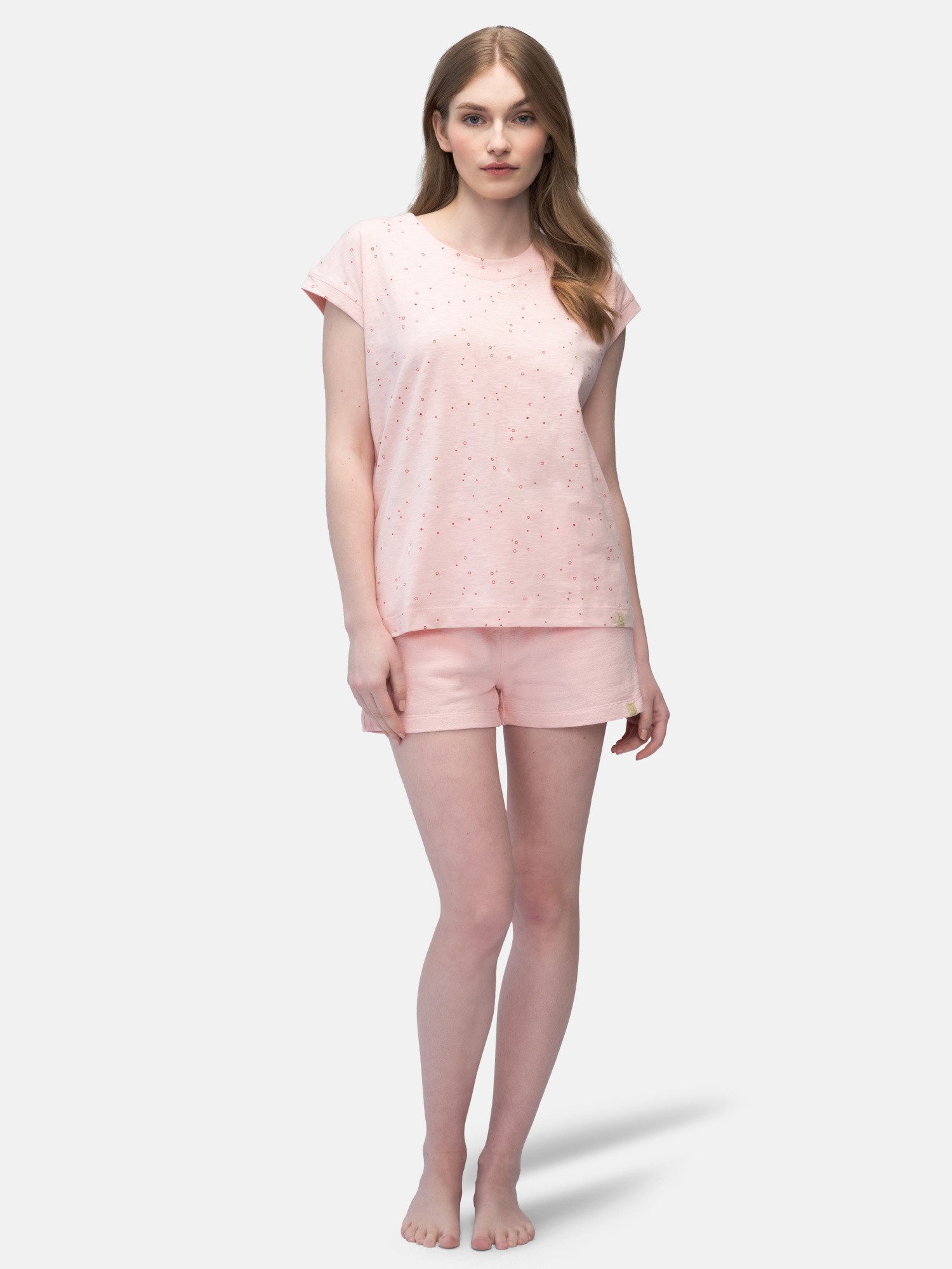 greenjama Pyjamaoberteil aus Slub Jersey mit Druck, GOTS-zertifiziert