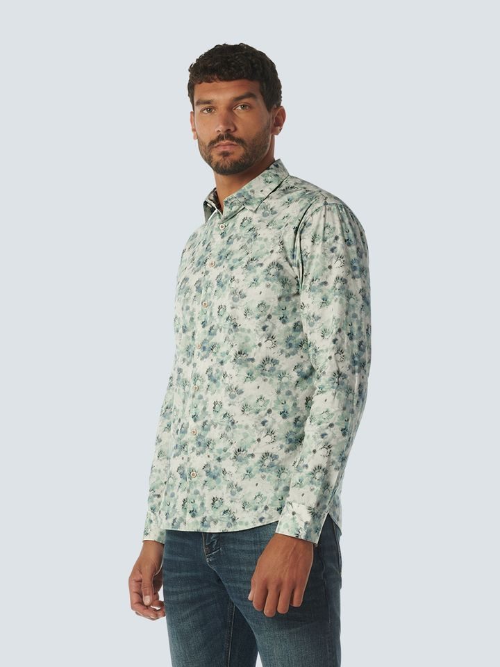 Langarmhemd - Print Hemd - Freizeithemd Herren - modern fit - Allover Printed