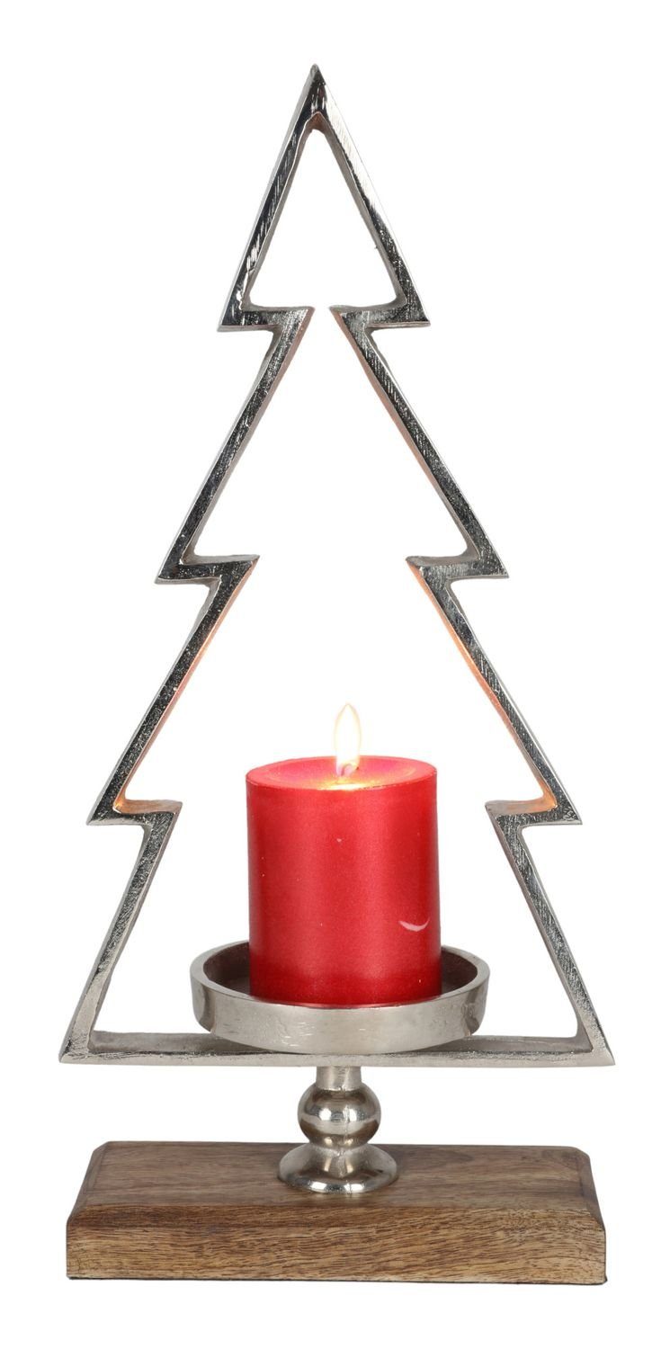 BURI Kerzenständer Kerzenständer Tannenbaum 40cm für Stumpenkerzen Weihnach günstig online kaufen