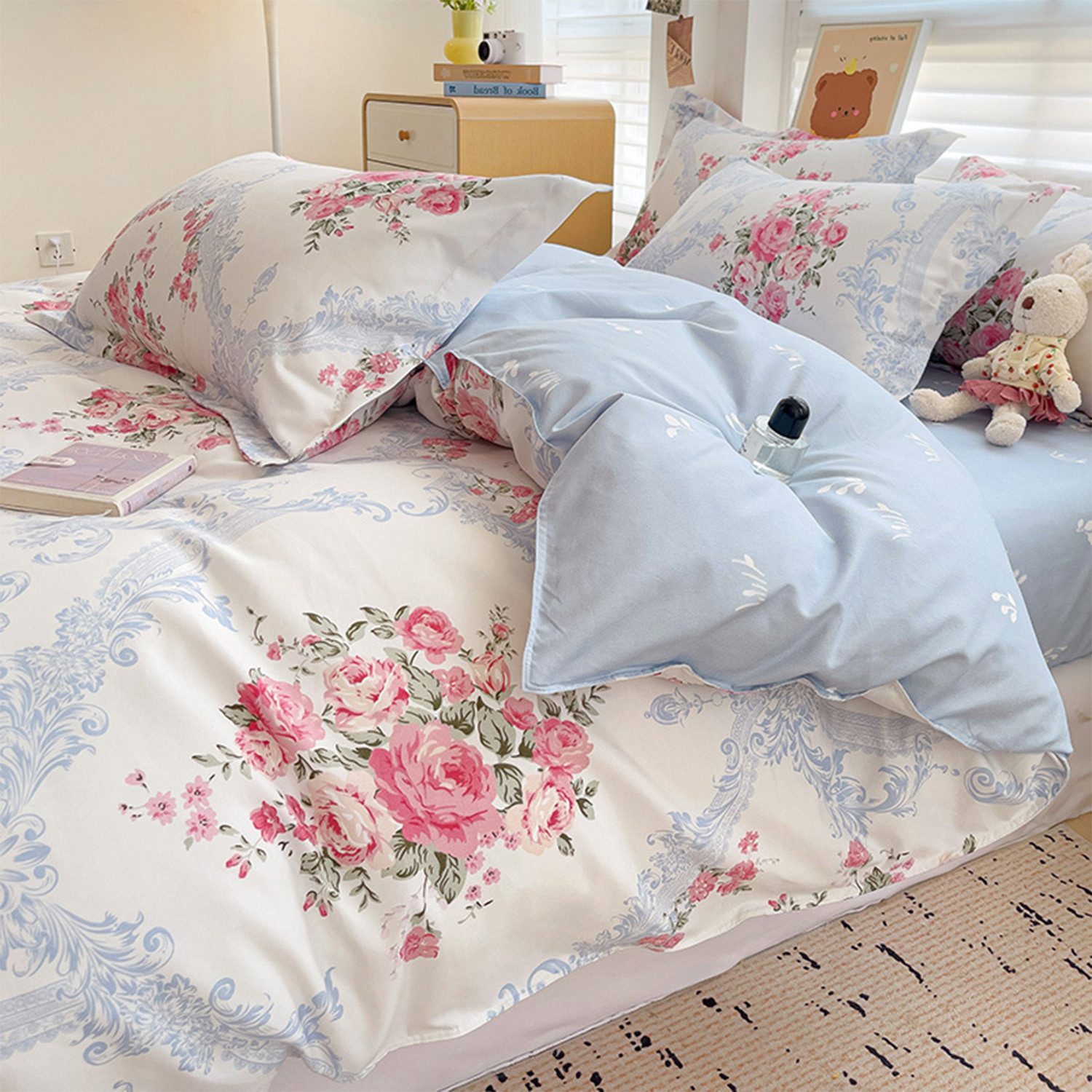 ibettertec Bettwäsche Bettbezug Set 135x200/200x200 cm mit Kissenbezug 80X8 günstig online kaufen