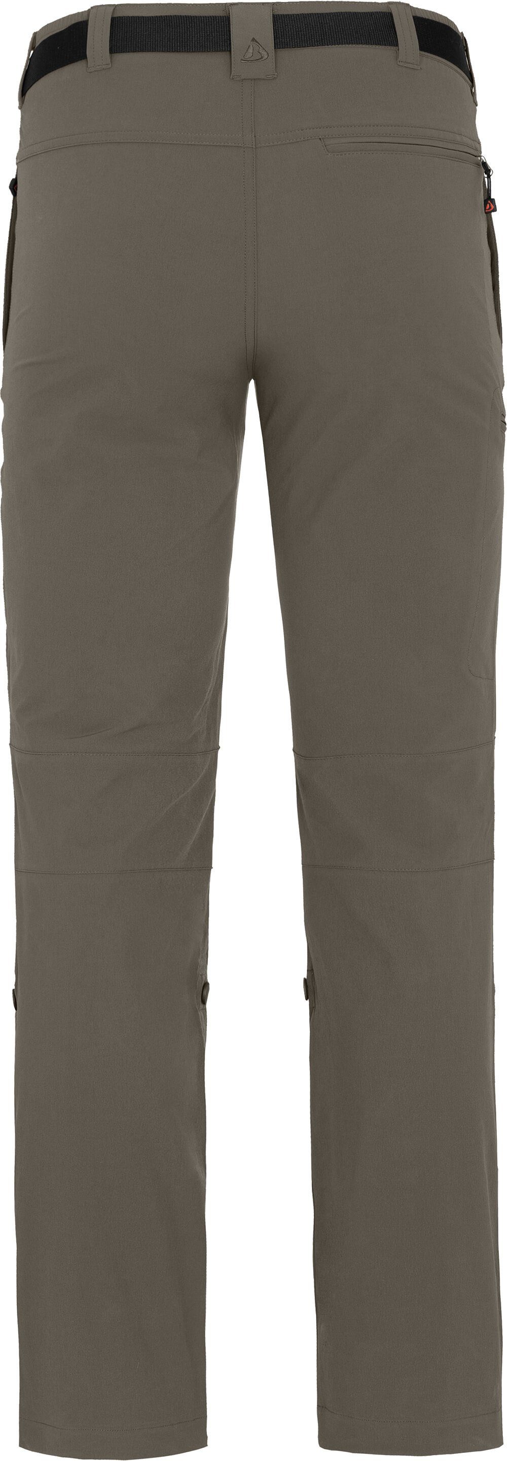 Herren vielseitig, REDWOOD Outdoorhose braun/grün Bergson Normalgrößen, Wanderhose, pflegeleicht,