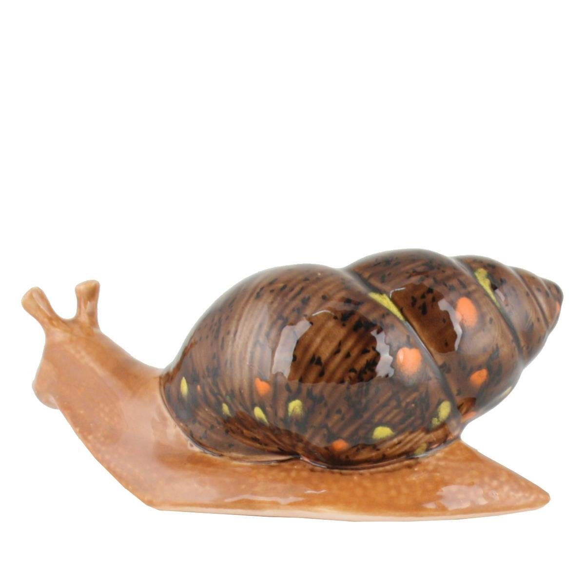 Gartenfigur Tangoo mit Schnecke braunem Keramik Tangoo Haus, (Stück)