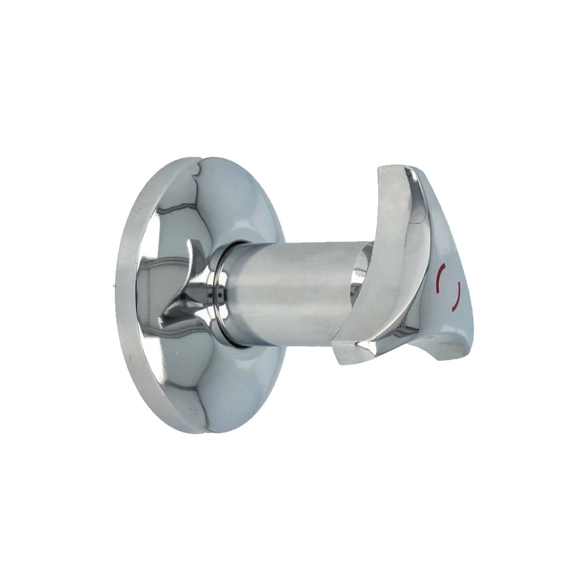 tecuro Absperrventil Hahnoberteil1/2 Zoll, mit Griff und Rosette, für Unterputz-Ventile