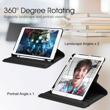 Fintie Tablet-Hülle Hülle für iPad 10.2 Zoll 9.Generation / 8. Gen / 7. Gen (Modell 2021/2020/2019) mit Pencil Halter - 360 Grad Rotierend Stand Schutzhülle Cover mit Auto Schlaf/Wach Funktion