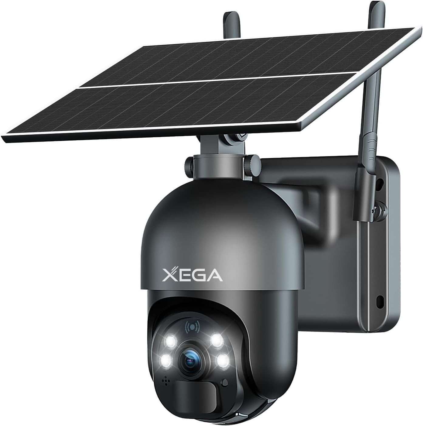 XEGA Überwachungskamera 4G LTE Überwachungskamera Aussen mit SIM Karte Ohne WLAN Solar (Garten, Haus, Außenbereich, Set, Enthält Kamera, Solarpanel, SIM-Karte, Ladekabel und Anleitung, 4G Überwachungskamera, PTZ, 2K Farbnachtsicht, PIR-Erkennung)