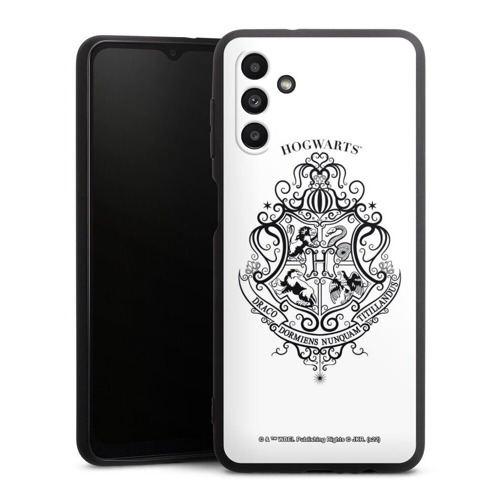 DeinDesign Handyhülle Harry Potter Hogwarts Logo Hogwarts Wappen Weiss, Samsung Galaxy A04s Silikon Hülle Premium Case Handy Schutzhülle