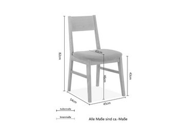 Guido Maria Kretschmer Home&Living Esszimmerstuhl Claus (Set, 2 St), Teilmassiv, in 4 Farben, Holzstuhl, Küchenstuhl