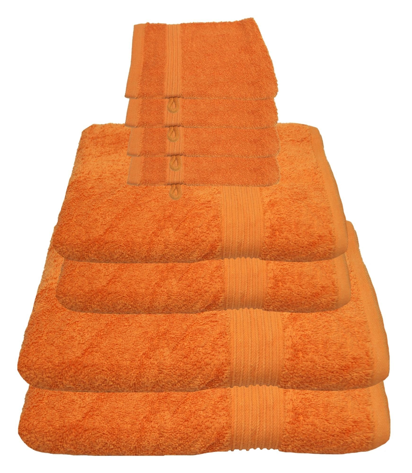 Julie Julsen Handtücher 8-Handtücher-Orange, Baumwolle (8-St) günstig online kaufen