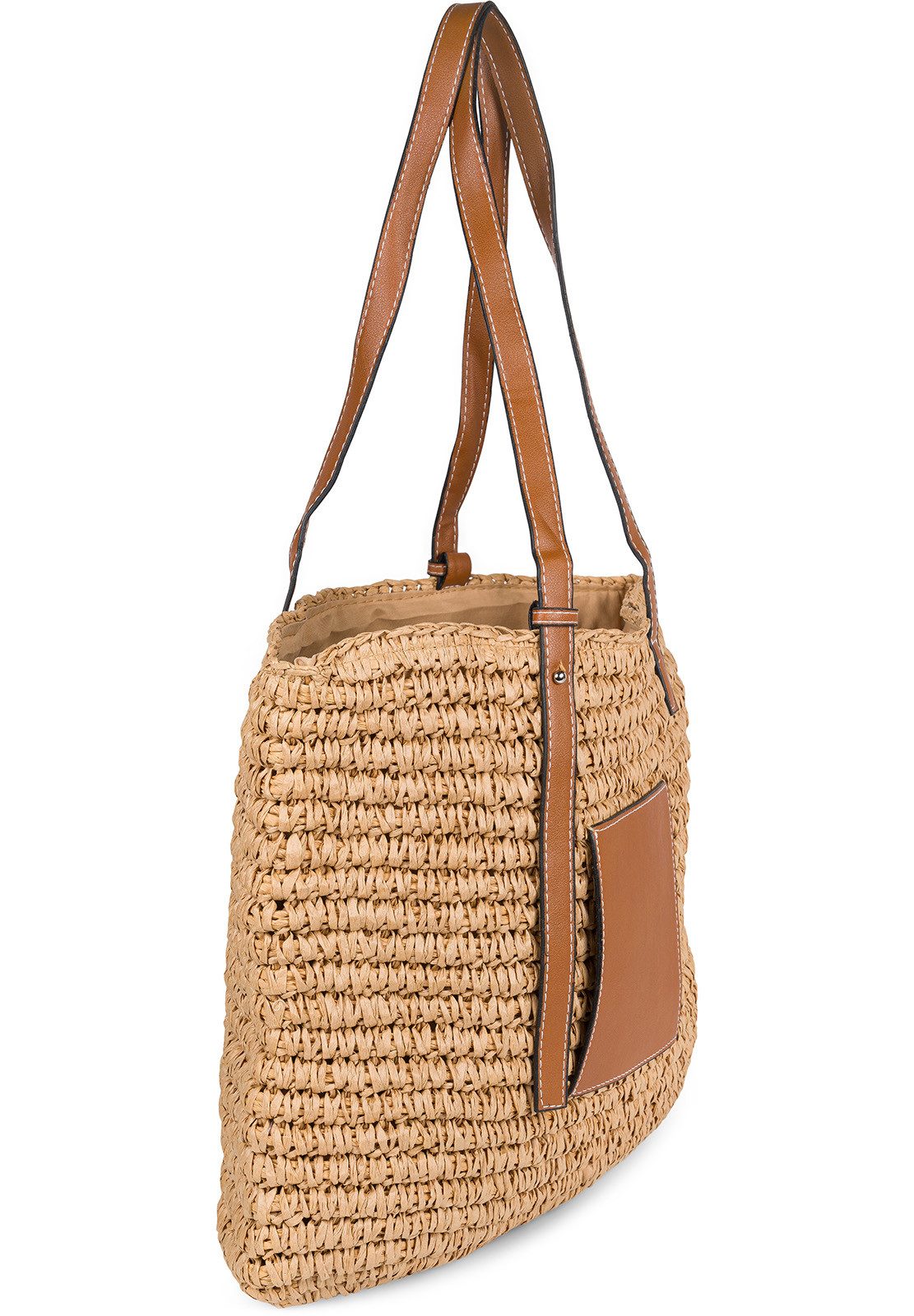 styleBREAKER Korbtasche Korbflecht Schultertasche - Basttasche (1-tlg)
