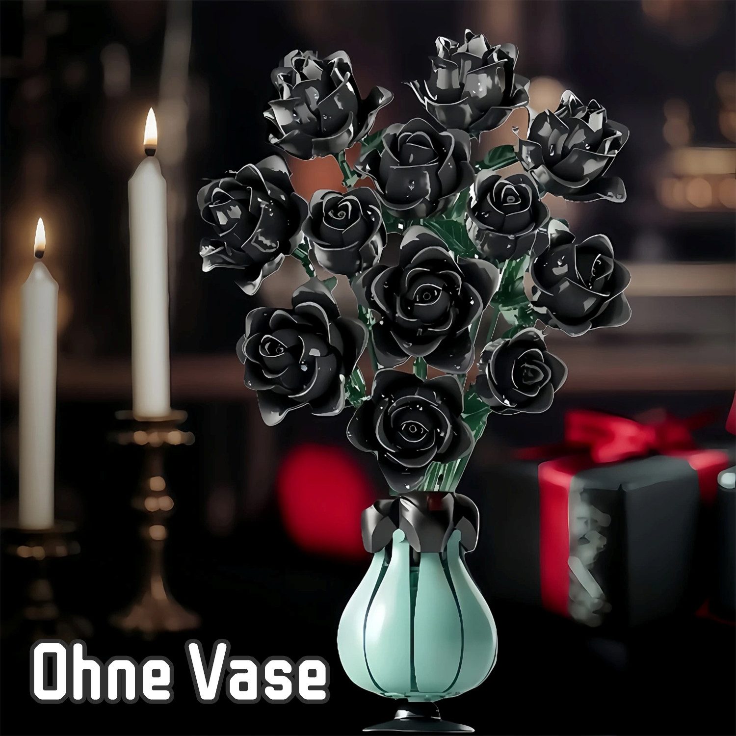 Esun Künstliche Blumen Bau-Set Blumen Pflanzen Strauß Spielbausteine 585St. Spielbausteine, (SET, 585 St., Komplettset), Geschenk für Erwachsene, Jungen ab 14+  – Bild 5 von 5