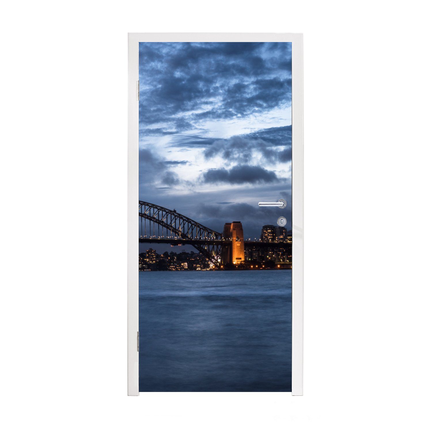 MuchoWow Türtapete Das Opernhaus von 75x205 Sydney (1 die für und Sydney Tür, Matt, Australien, bedruckt, St), Harbour Bridge cm Fototapete in Türaufkleber
