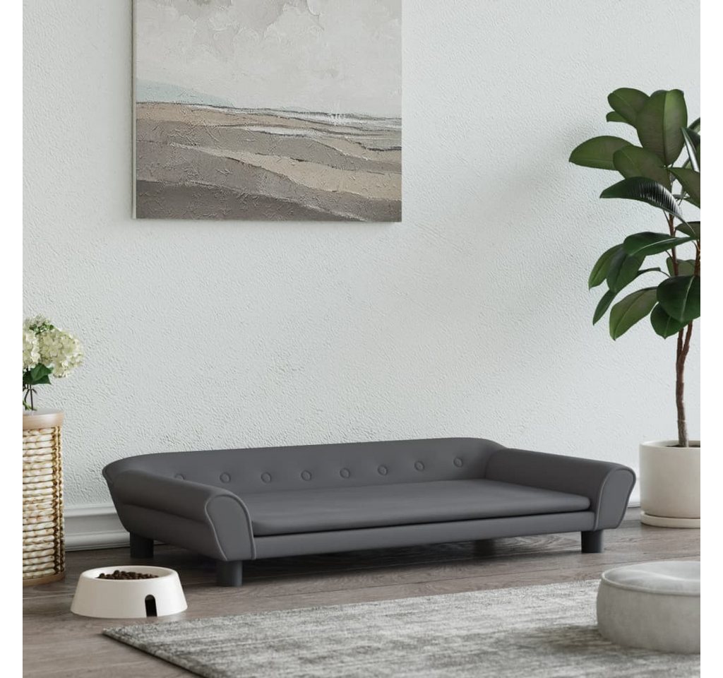 Thumbnail - vidaXL Hundekorb Hundesofa Hundebett Dunkelgrau 100x50x21 cm Samt