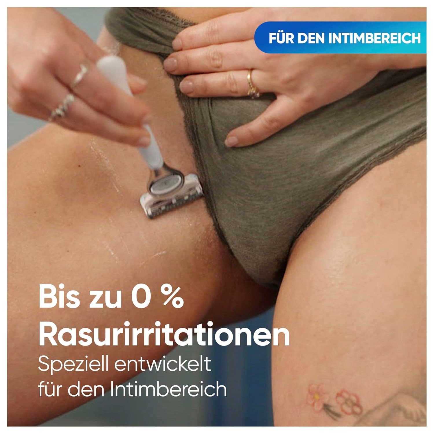 Gillette Venus Nassrasierer 1x Gillette Venus Rasierer Damen für Intimbereich mit 4 Ersatzklingen, 1-tlg., Intimrasierer für Frauen