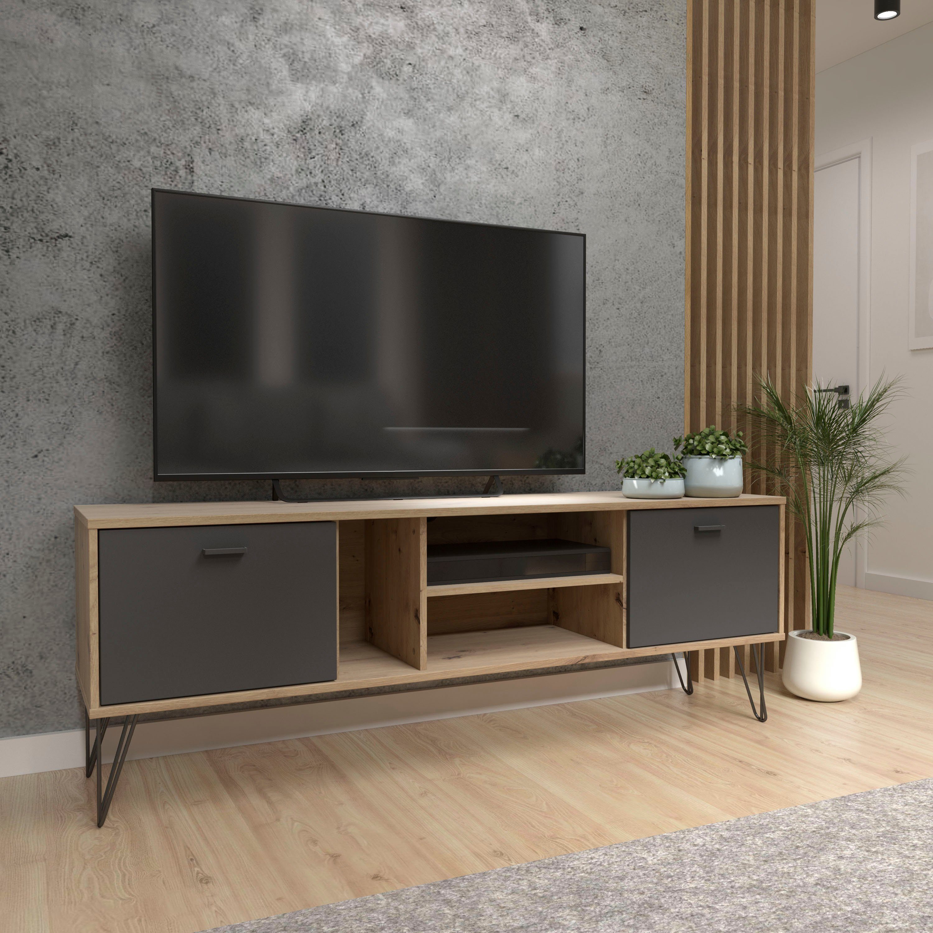 FORTE Lowboard NeyleTV-Board, TV-Schrank, Breite ca. 163 cm