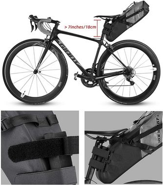 ROCKBROS Satteltasche Fahrrad Gepäckträgertaschen 100% Wasserdicht (IPX7 10L Fahrradtasche Hinterrad Tasche Sitztasche)