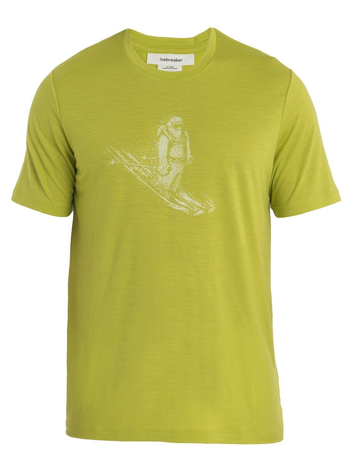 Tech Icebreaker II lime Lite bio T-Shirt Yeti Skiing Tee SS