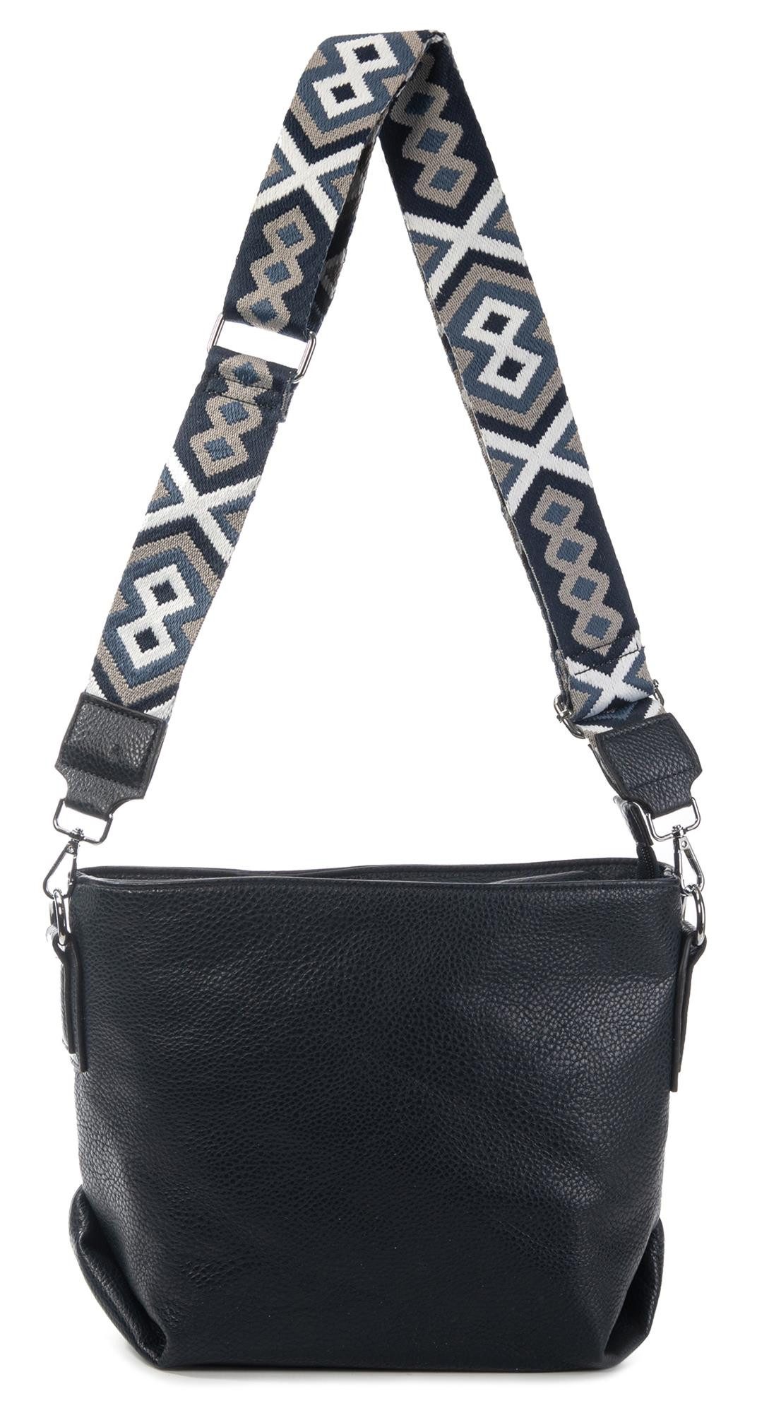 ITALYSHOP24 Schultertasche Damen Tasche Shopper Crossbody Gürteltasche, Handtasche, Umhängetasche, Hobo Bag