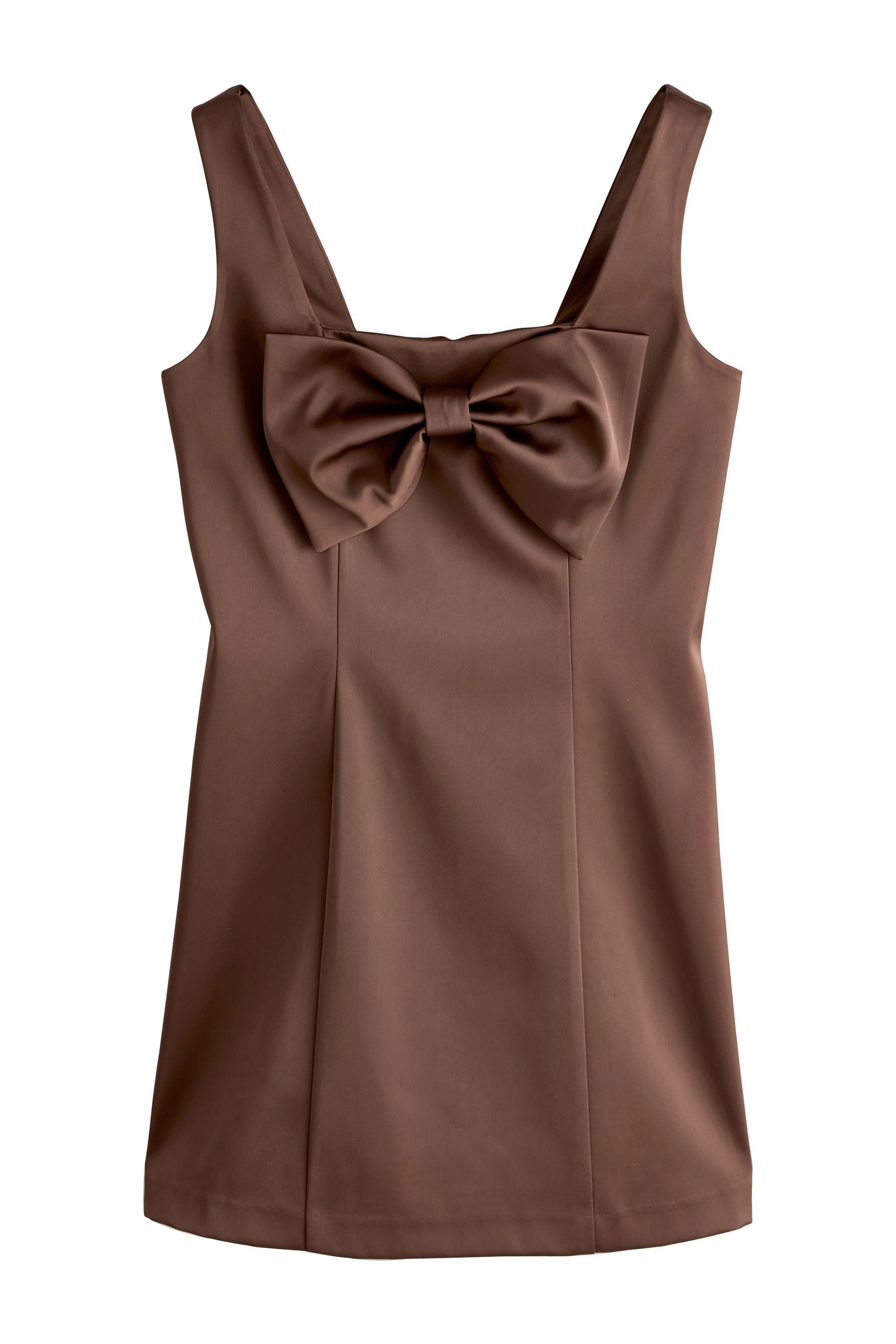 Minikleid Ärmelloses Minikleid mit Frontschleife