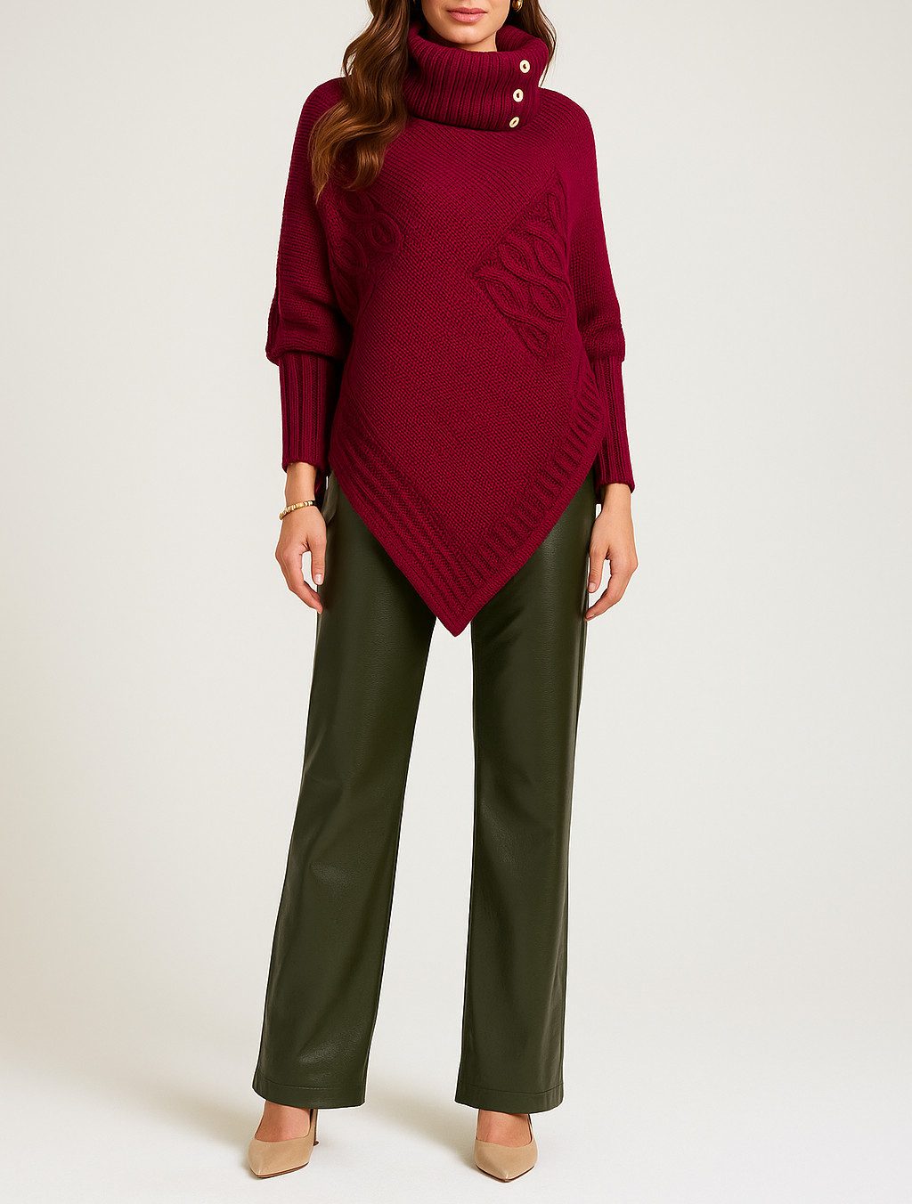 Mississhop Lederimitathose Damen Hose aus Kunstleder mit Gürtel M.403 Gr.36-38 – Bild 5 von 5
