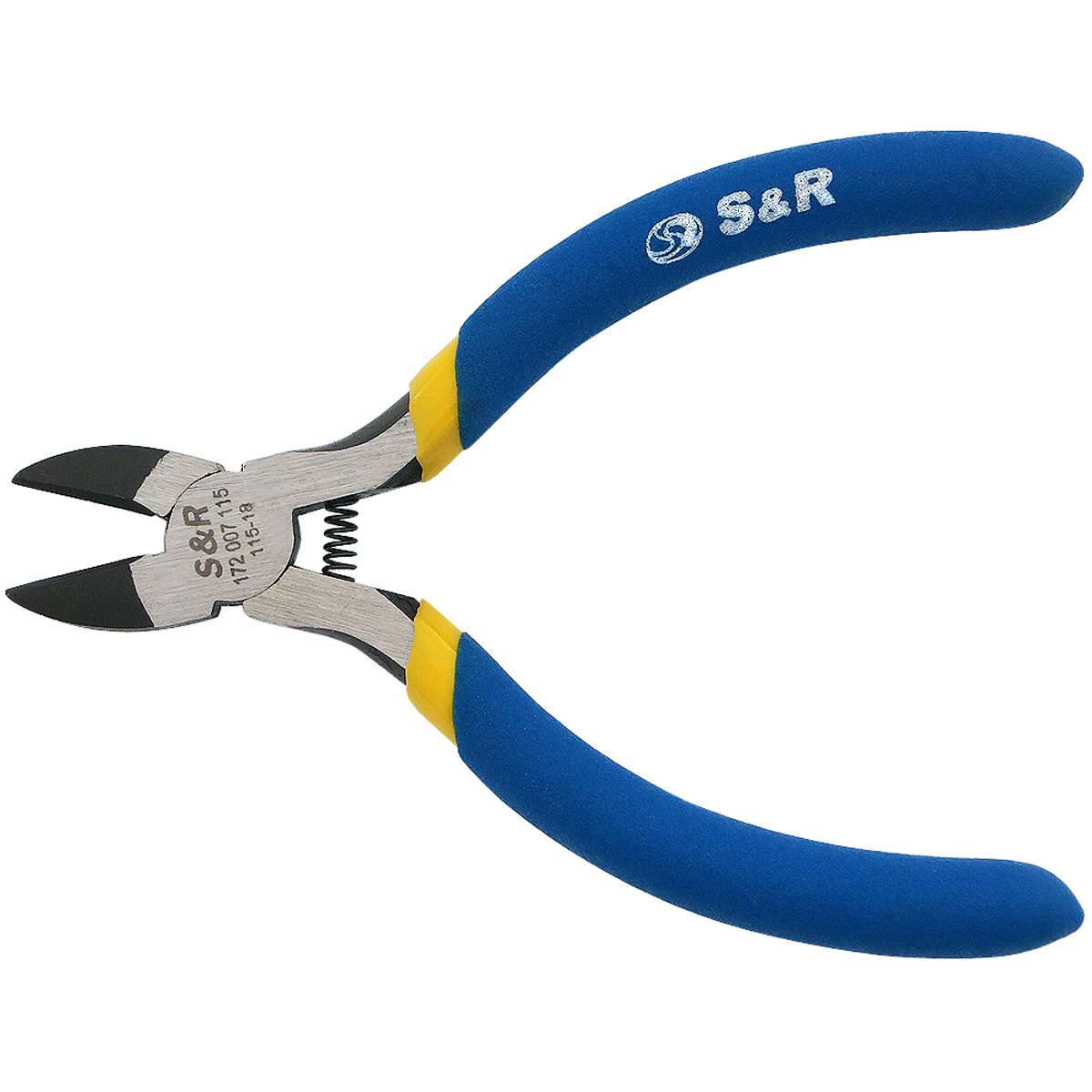 S&R Seitenschneider S&R Elektronik Seitenschneider (Radiozange) 115x18 mm, 1-tlg., CR-V Stahl PVC-beschichtete Griffe
